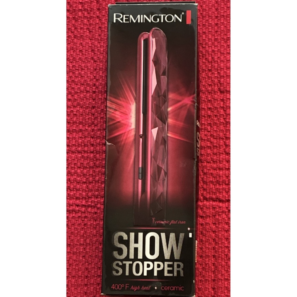 New Remington S-1600 Ceramic Flat Iron 1" 400°F 30s Heat Up Red Unisex 2012 HTF
